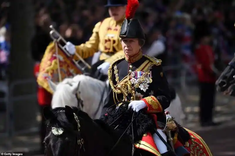 la principessa anna al trooping the colour