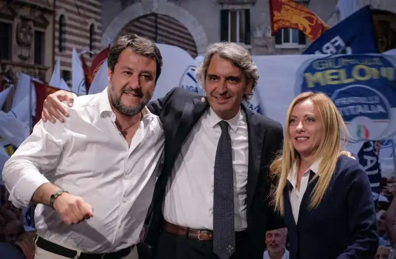 matteo salvini federico sboarina giorgia meloni  