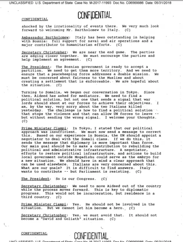 memorandum of conversation clinton ciampi 3