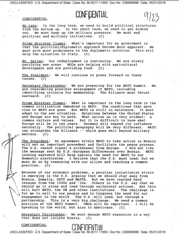 memorandum of conversation clinton ciampi 4