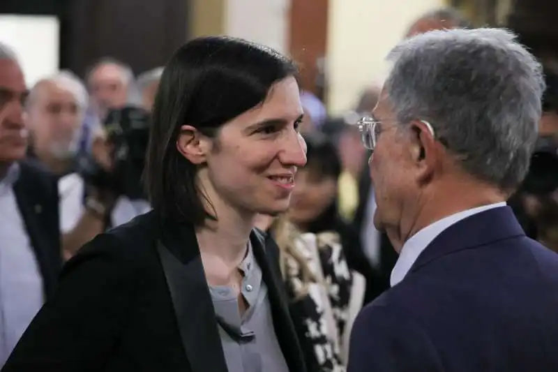 elly schlein ai funerali della moglie di romano prodi flavia franzoni