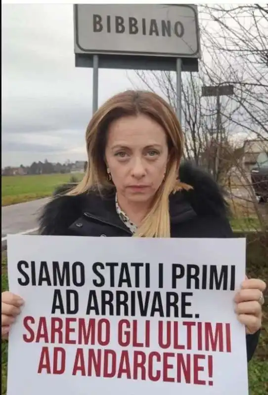 giorgia meloni a bibbiano