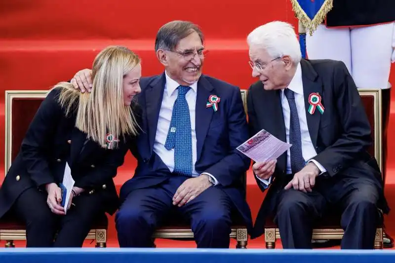 giorgia meloni ignazio la russa sergio mattarella   parata 2 giugno    