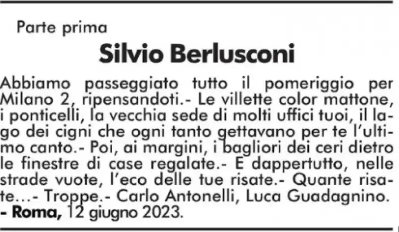 guadagnino antonelli necrologio su berlusconi