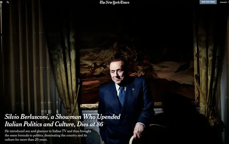 IL NECROLOGIO DI SILVIO BERLUSCONI SUL NEW YORK TIMES