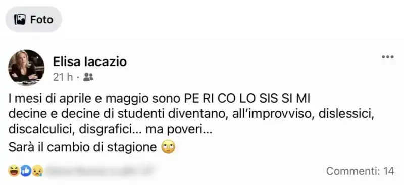 il post di elisa iacazio