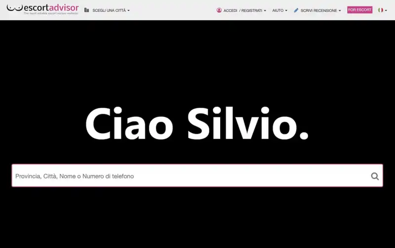 IL SALUTO DI ESCORT ADVISOR A SILVIO BERLUSCONI