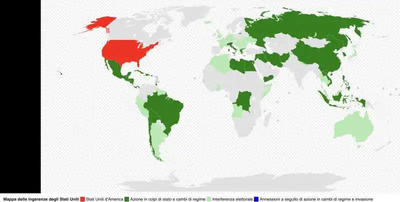 INGERENZE DEGLI STATI UNITI - MAPPA WIKIPEDIA 