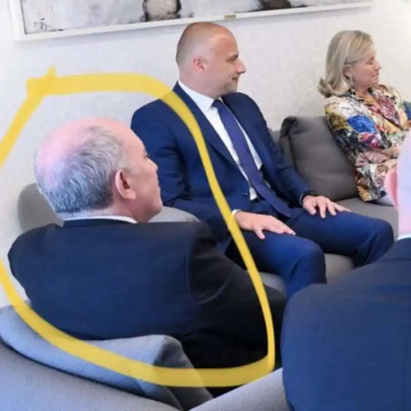 L AMBASCIATORE MICHELE BAIANO ALL INCONTRO TRA ELISABETTA BELLONI E IL PREMIER CROATO ANDREJ PLENKOVIC 