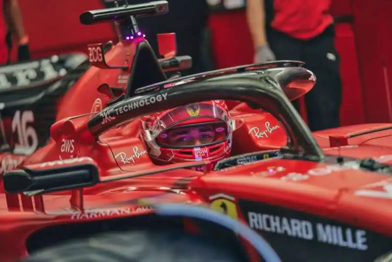 LA FERRARI DI CHARLES LECLERC AL GP DI BARCELLONA 