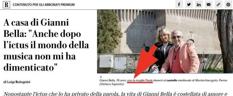 la repubblica, figlia di gianni bella scambiata per moglie 