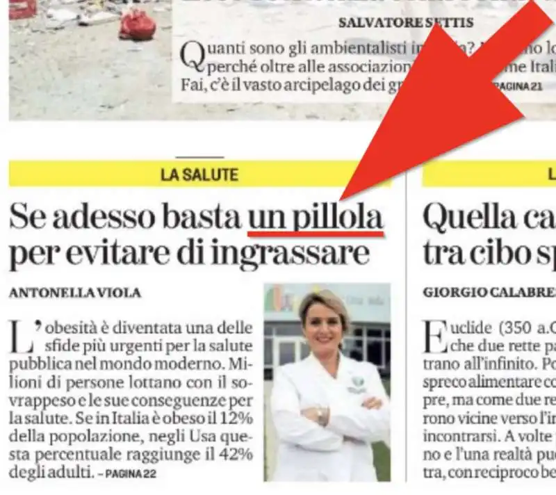 la stampa, un pillola 