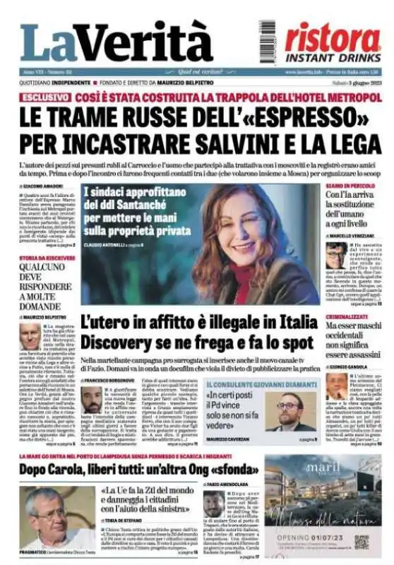 LA VERITA SMONTA LO SCOOP DELL ESPRESSO SUL METROPOL