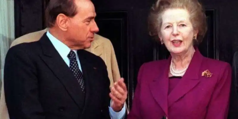 Margaret Thatcher e Silvio Berlusconi 