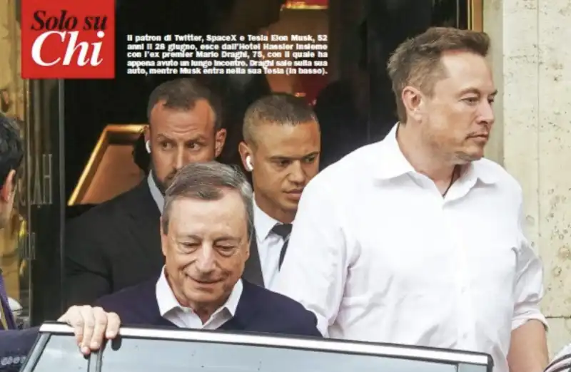 mario draghi elon musk a roma 2