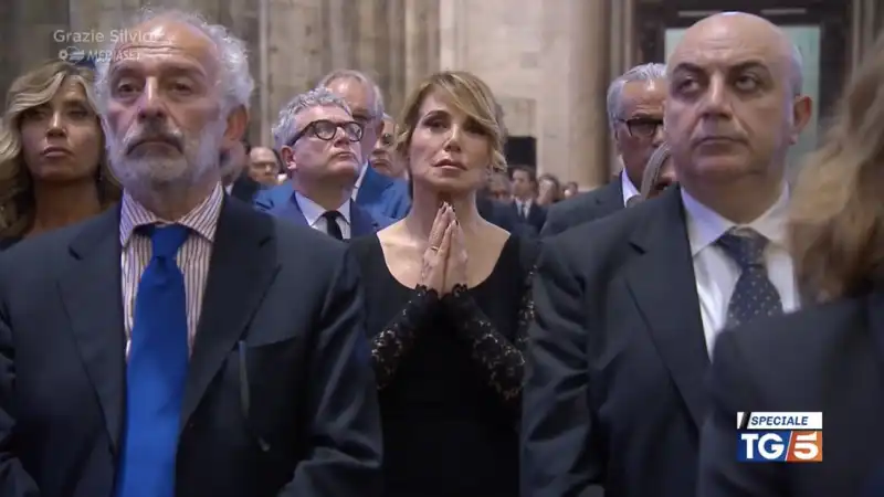 MYRTA MERLINO - GAD LERNER - MARCO FERRANTE -  BARBARA DURSO - FUNERALI SILVIO BERLUSCONI