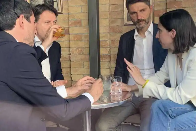 nicola fratoianni giuseppe conte roberto gravina  elly schlein.     