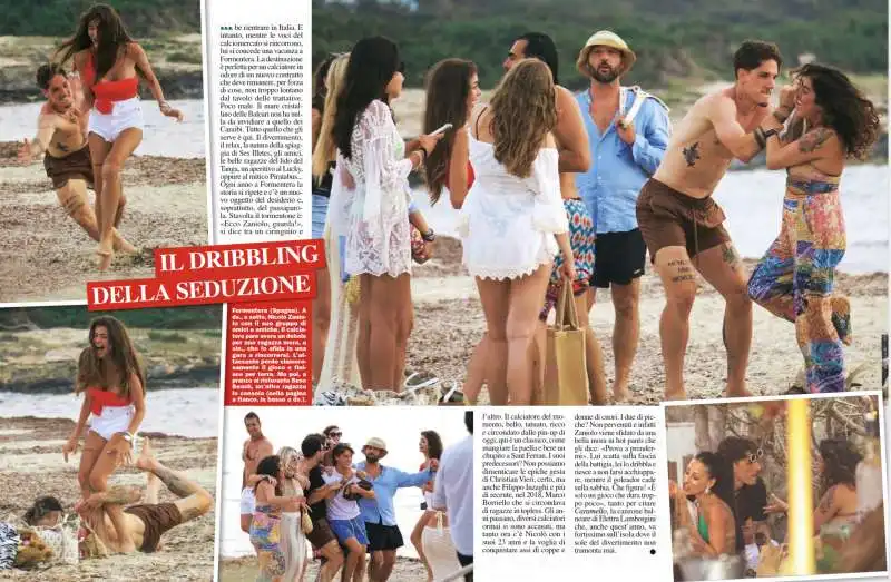 nicolo zaniolo a formentera circondato da gnocche   foto chi    7