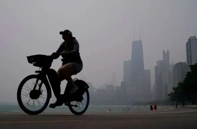 nube di fumo a chicago. 