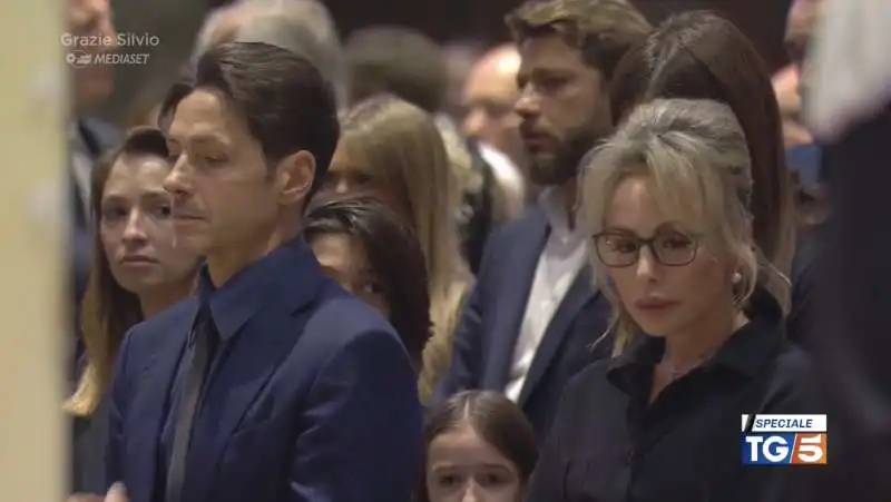 pier silvio e marina    funerali silvio berlusconi.  