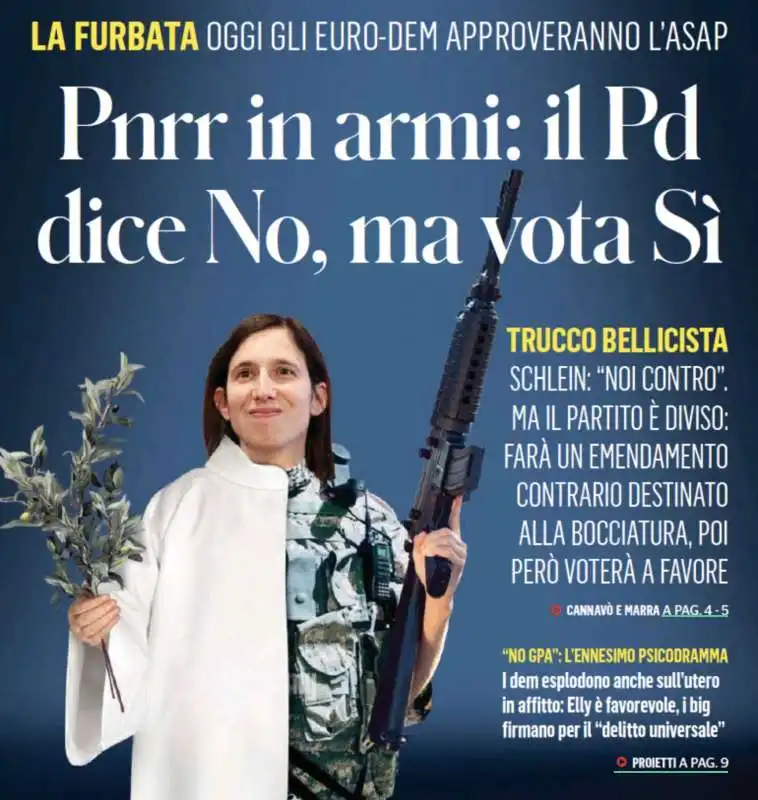 PNRR IN ARMI: IL PD DICE NO MA VOTA SI - PRIMA PAGINA DEL FATTO QUOTIDIANO 1 GIUGNO 2023 