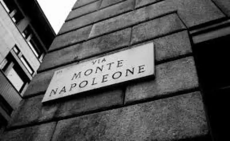 via monte napoleone milano.     