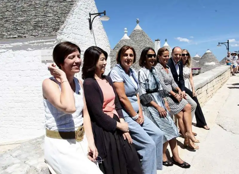 amelie derbaudrenghien, yuko kishida, britta ernst, ritu banga, laura marzano, heiko von der leyen and cristina capranica