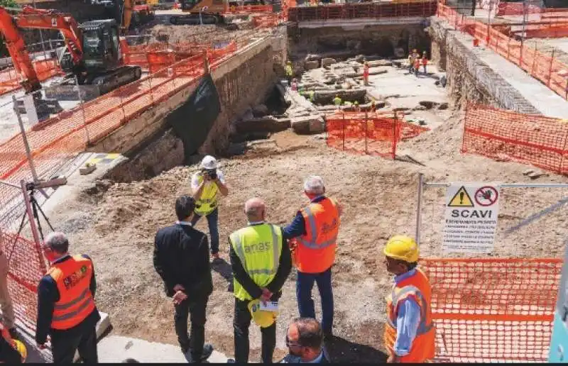 antica fullonica romana ritrovata nel cantiere di piazza pia a roma