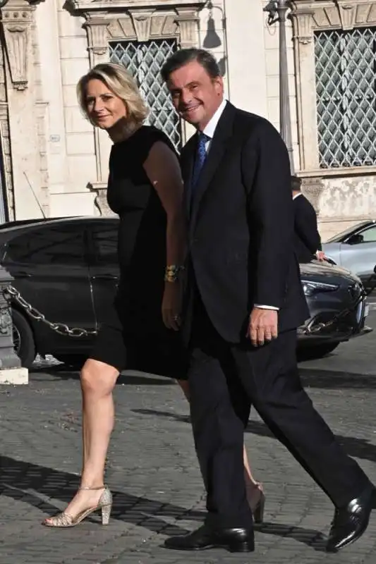  carlo calenda con la moglie viola  ricevimento quirinale 2 giugno 2024   