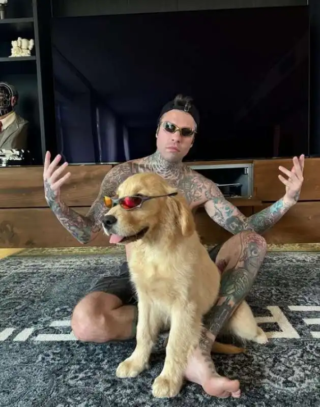 fedez col nuovo cane 4