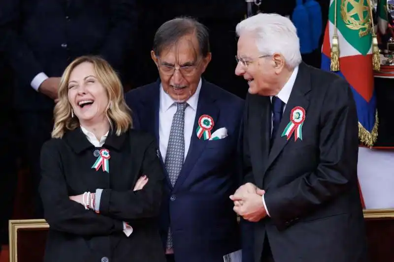 GIORGIA MELONI - IGNAZIO LA RUSSA - SERGIO MATTARELLA