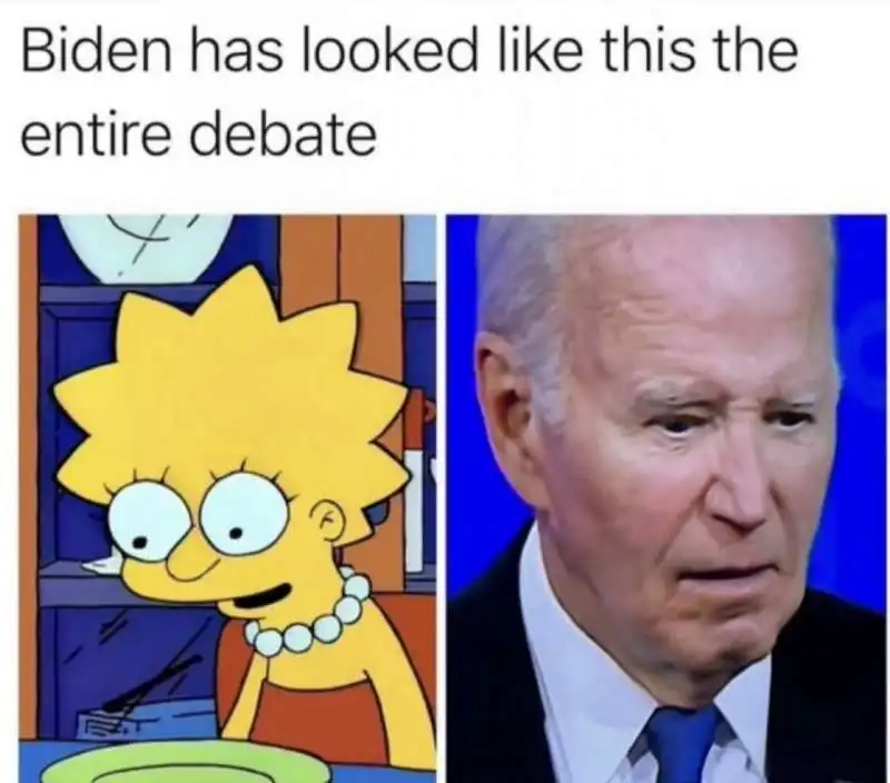 i meme sul confronto tv tra biden e trump  8