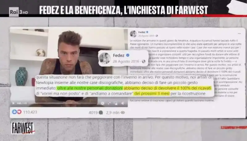 il reportage di far west sulla beneficenza di fedez 19