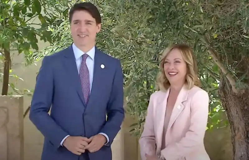    justin trudeau   giorgia meloni.       g7 borgo egnazia   