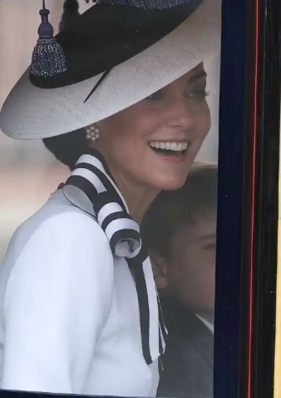 kate middleton    parata trooping the colours 2024   2