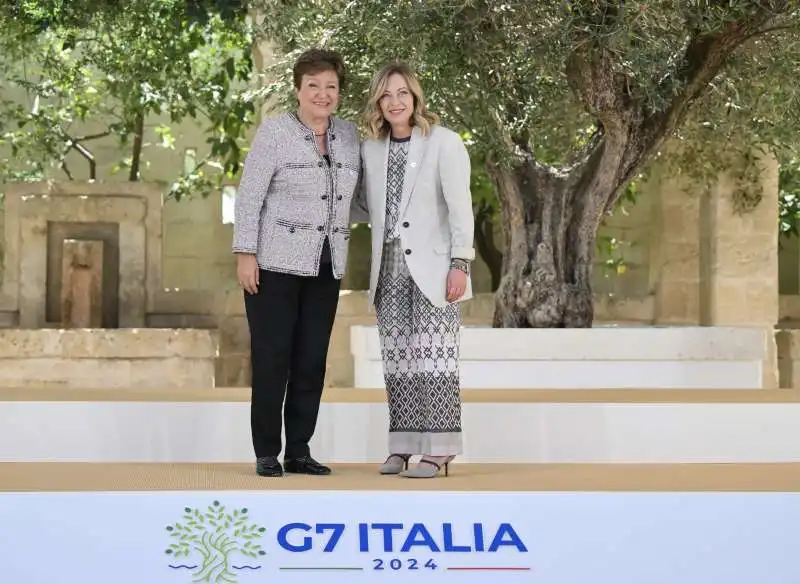 kristalina georgieva     giorgia meloni    g7 borgo egnazia 