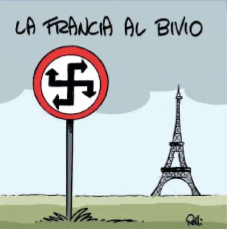 LA FRANCIA AL BIVIO - VIGNETTA BY ROLLI -  IL GIORNALONE - LA STAMPA