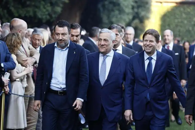 matteo salvini   antonio tajani   jeffrey prescott