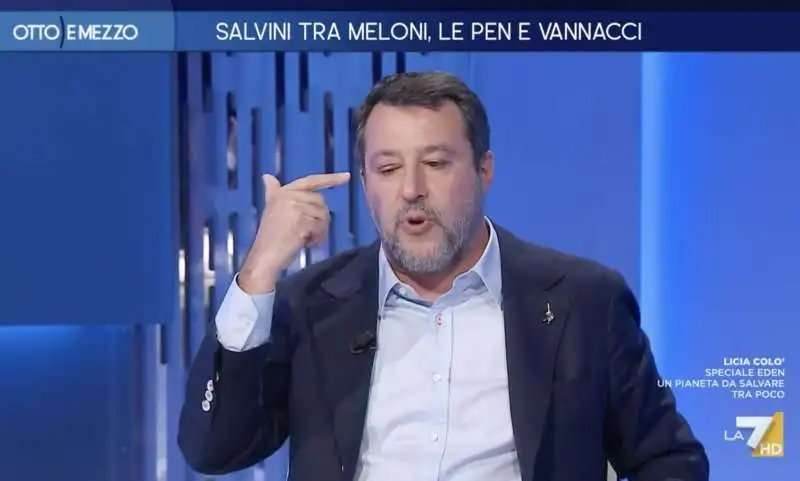 matteo salvini con l orzaiolo a otto e mezzo   1