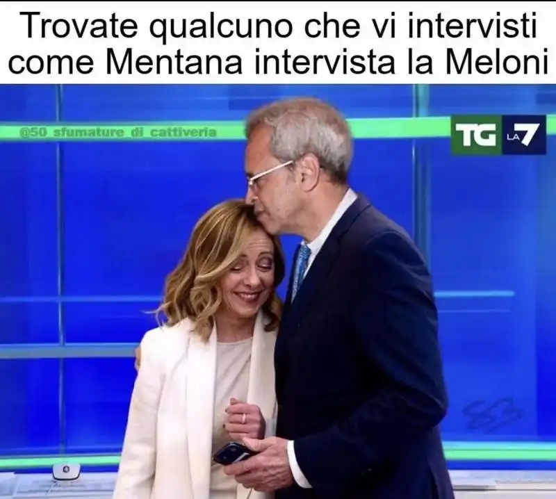 MELONI E MENTANA - MEME BY 50 SFUMATURE DI CATTIVERIA 