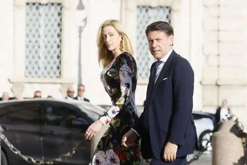 olivia paladino e giuseppe conte  ricevimento quirinale 2 giugno 2024   foto lapresse  