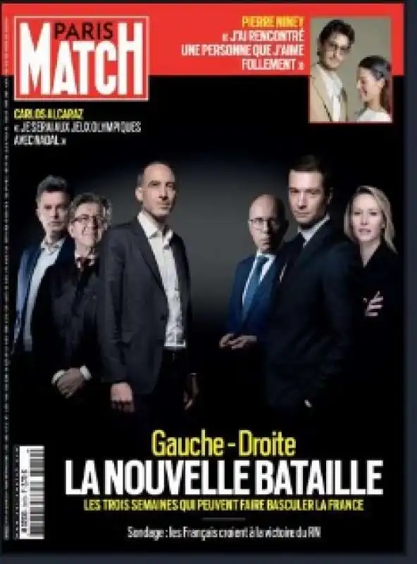 paris match - copertina senza macron