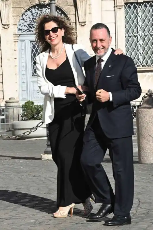 patrizia ravaioli antonio polito  ricevimento quirinale 2 giugno 2024   