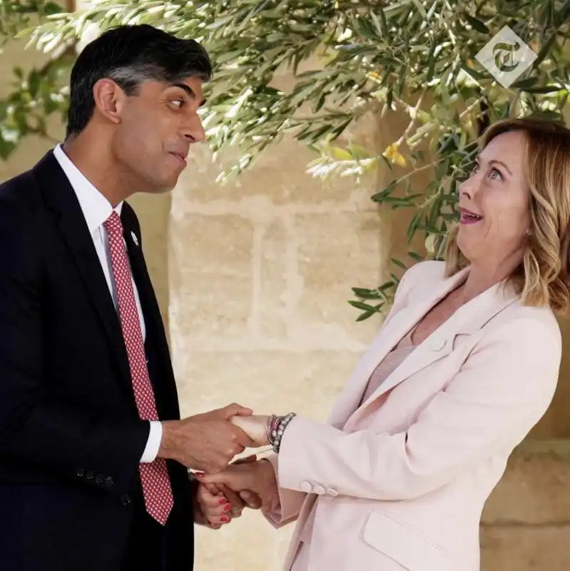 rishi sunak   giorgia meloni   g7 borgo egnazia