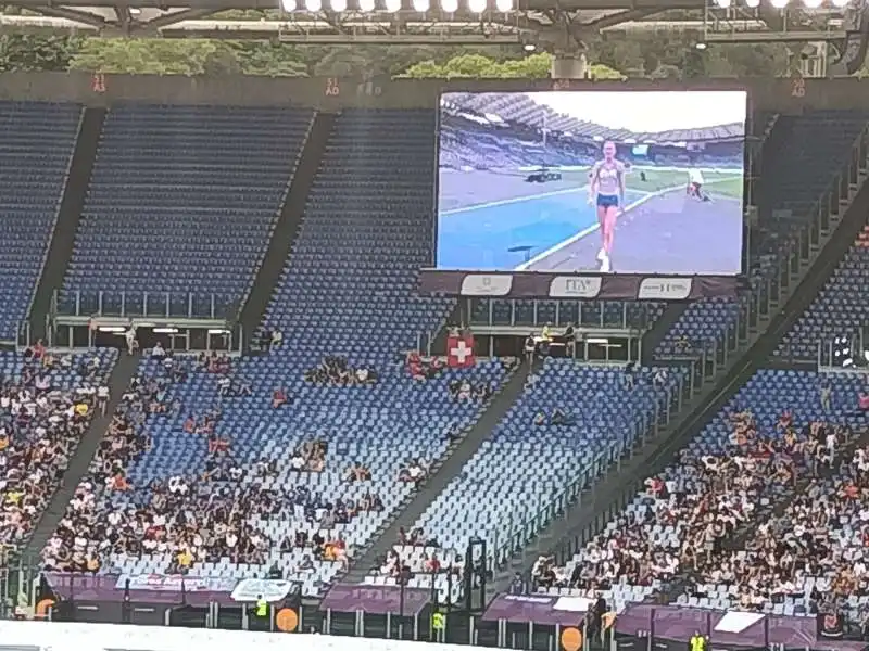 STADIO OLIMPICO DI ROMA SEMIVUOTO PER GLI EUROPEI DI ATLETICA - 2