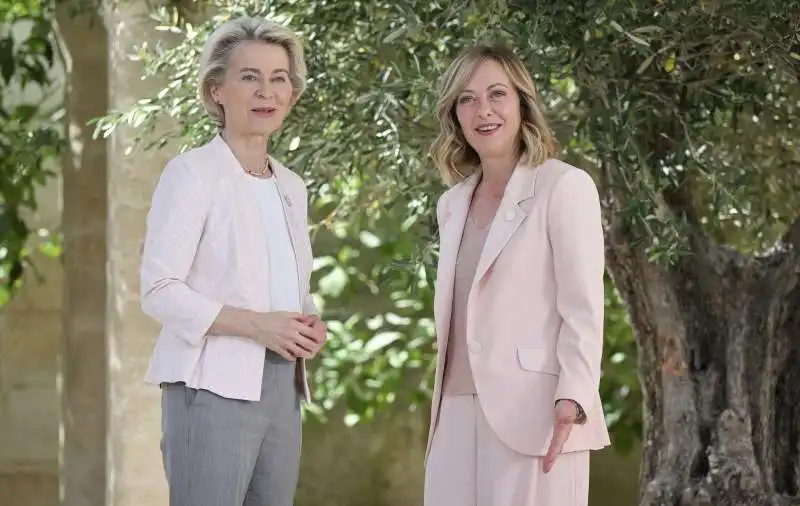 ursula von der leyen   giorgia meloni    g7 borgo egnazia 