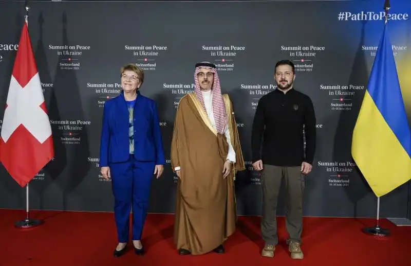 Viola Amherd - Faisa bin Farhan Al Saud - Volodymyr  Zelensky