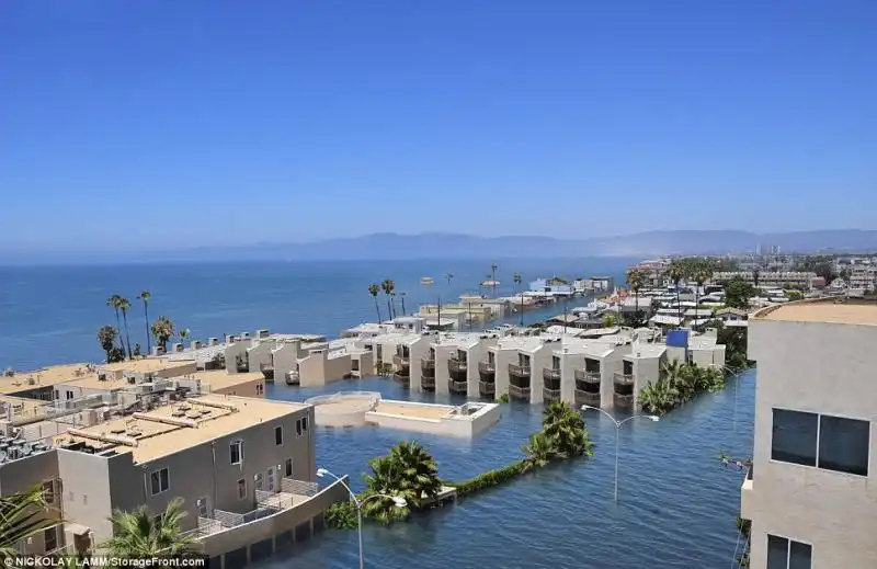 EFFETTO INNALZAMENTO DEL LIVELLO DEL MARE COSTA DEL PACIFICO SOMMERSA 