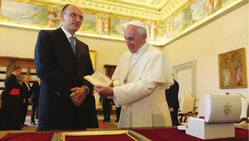 ENRICO LETTA E PAPA BERGOGLIO 