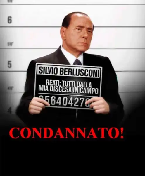 FOTOMONTAGGI BERLUSCONI CONDANNATO 